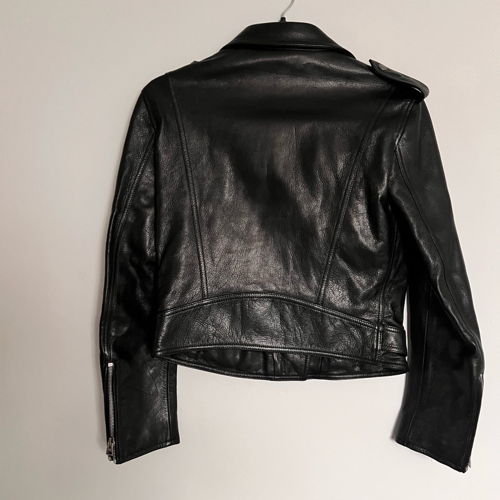 TOM FORD Glossy Plongé Leather Biker Jacket - Picture 4 of 9